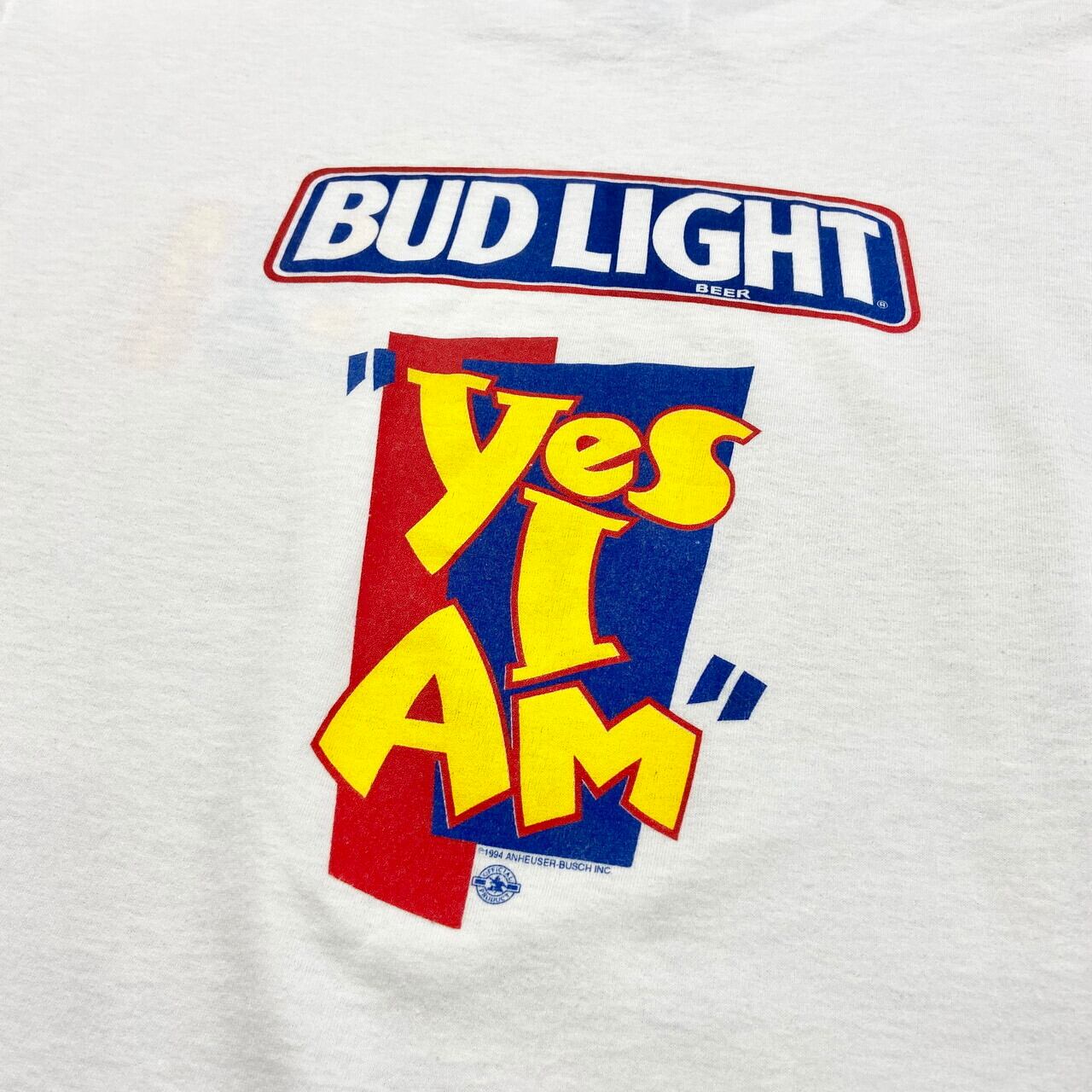 90年代 USA製 BUD LIGHT バドライト ビール アドバタイジングプリントT 