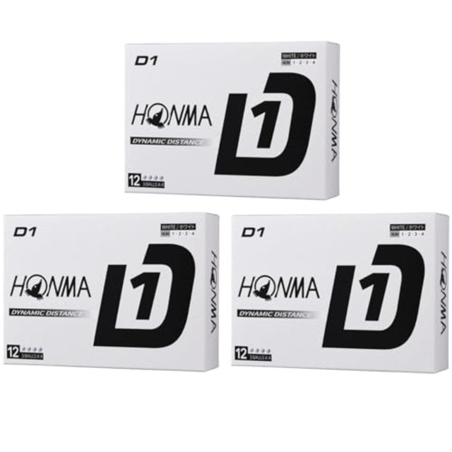 本間ゴルフ HONMA ボール D1 ボール 3ダースセット 3ダース(36個入り) ホワイト