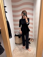 BORDERS at BALCOMY RAYON PEPLUM KNIT3色展開 ボーダーズアットバルコニー　レーヨンペプラムニット