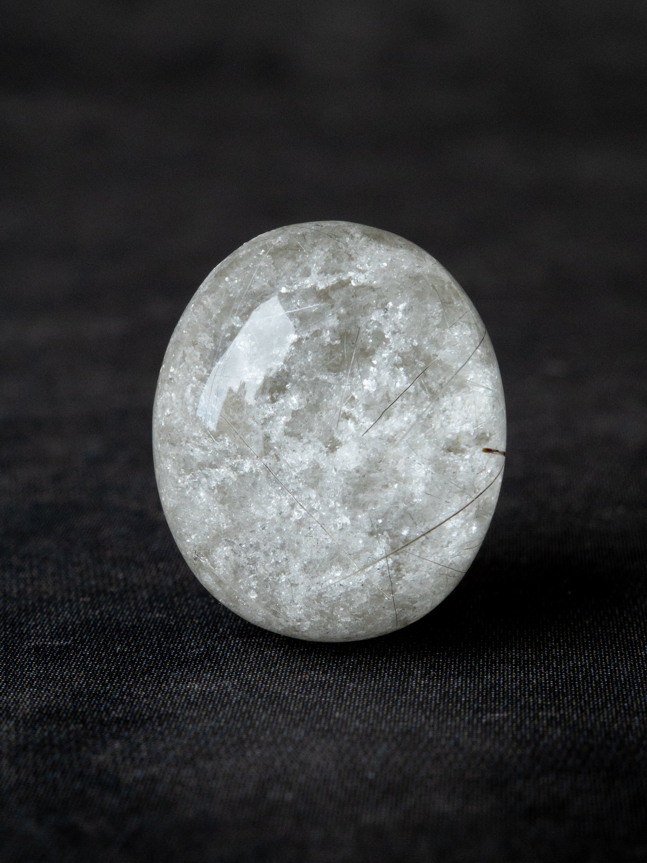ホワイトガーデンクォーツ　楕円パーツ White Garden Quartz | SELSHA