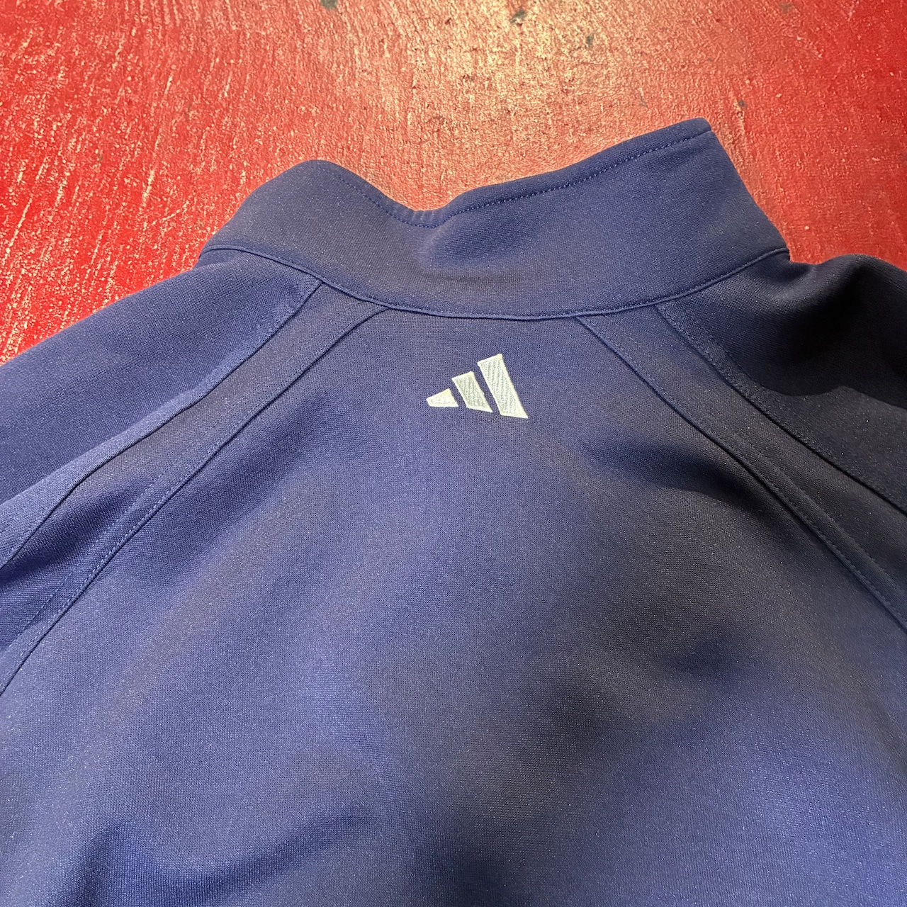 90s〜00s adidas ハーフジップトラックジャケット ネイビー アディダス