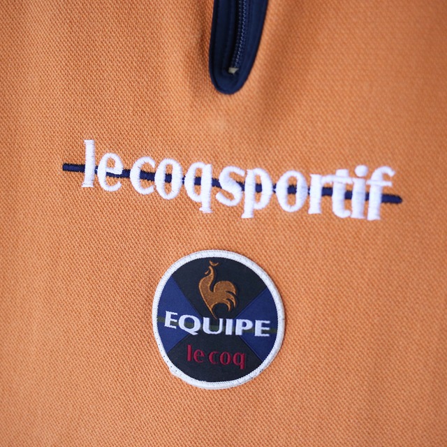 "le coq sportif" loose silhouette half-zip high-neck pullover