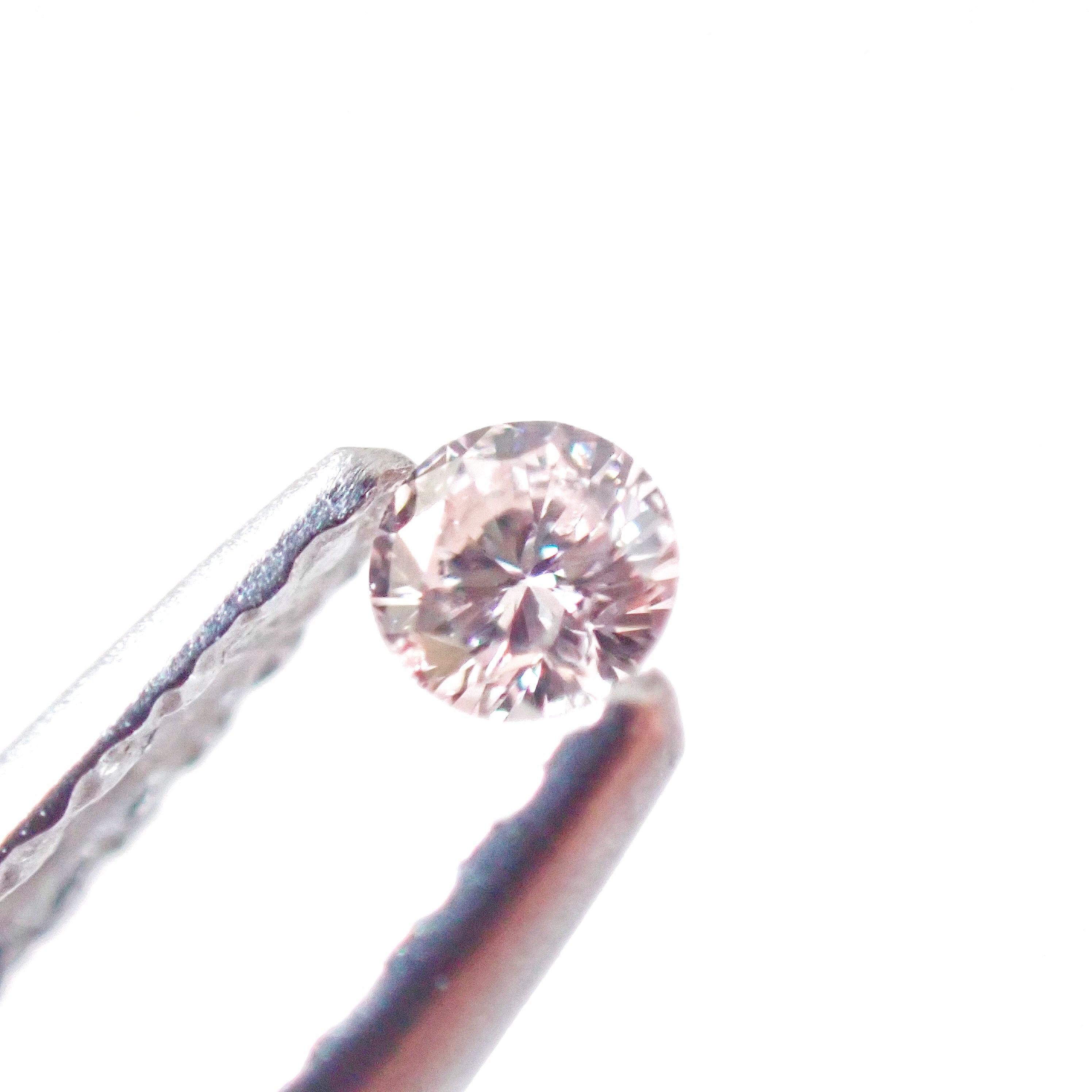 Light Pink 0.045ct Round 2.2mm ダイヤ ダイヤモンド ルース 裸石 ...