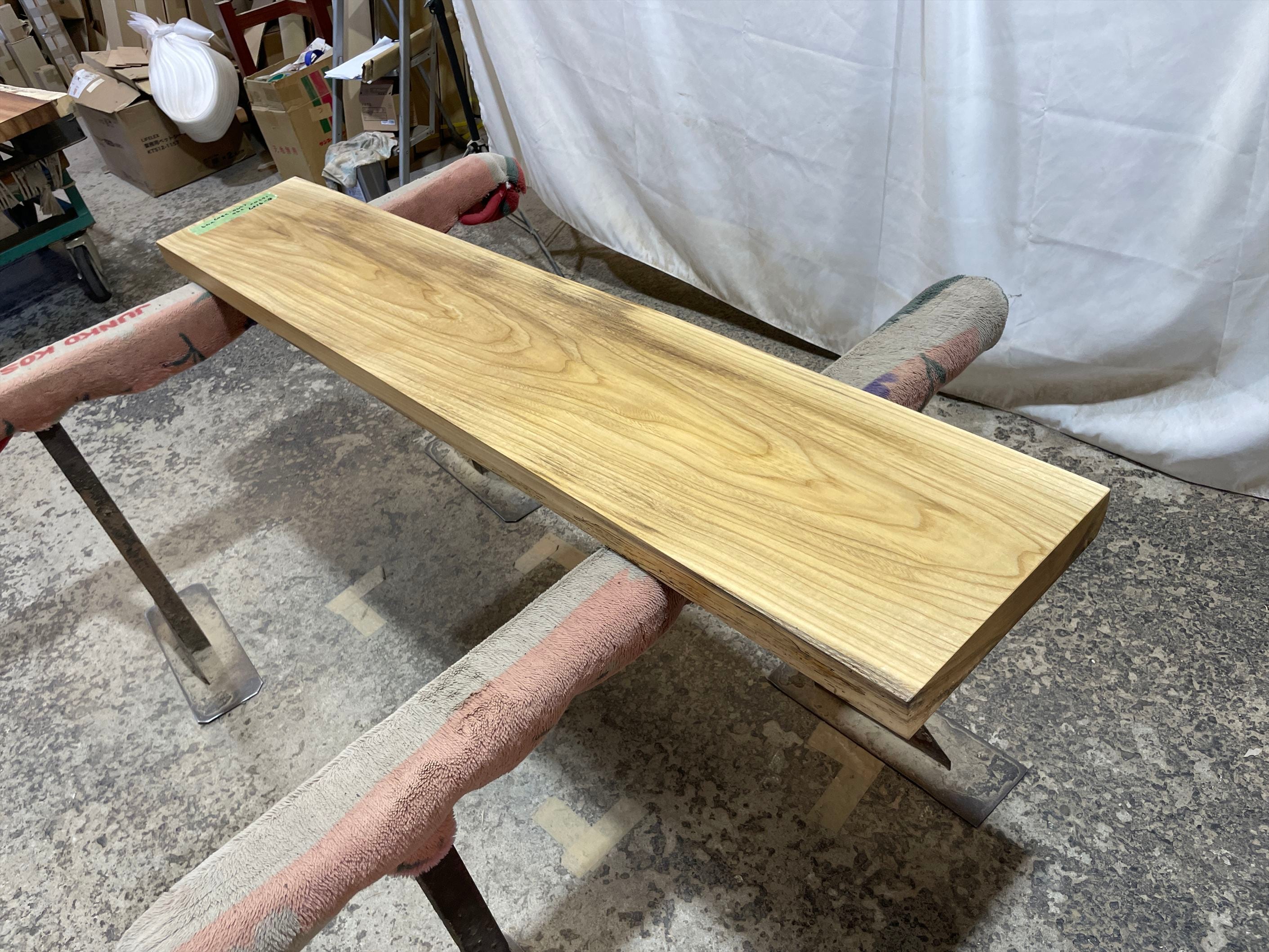 セン9137 栓 一枚板無垢 乾燥材 1620x290x49mm カウンター 棚 テレビ台