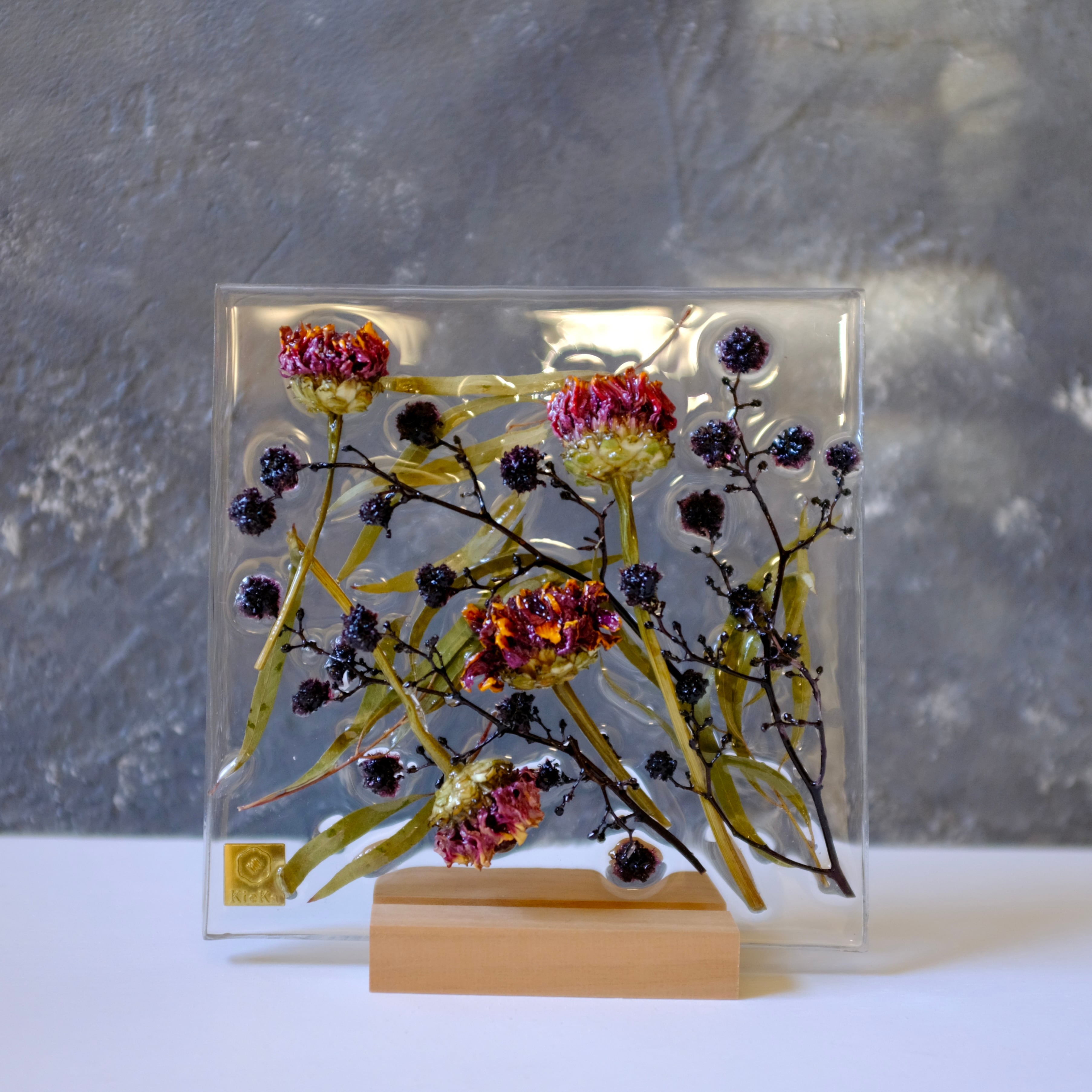 sumika dried flower square ジニアとスターリンジア | KieKa