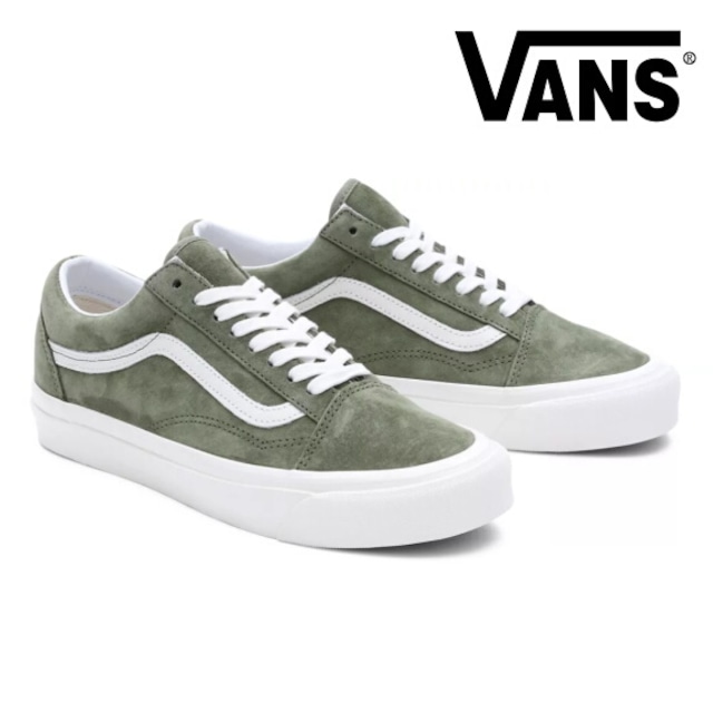 VANS バンズ ヴァンズ オールドスクール メンズ スニーカー ANAHEIM FACTORY OLD SKOOL 36 DX SHOES Pig Suede Loden Green