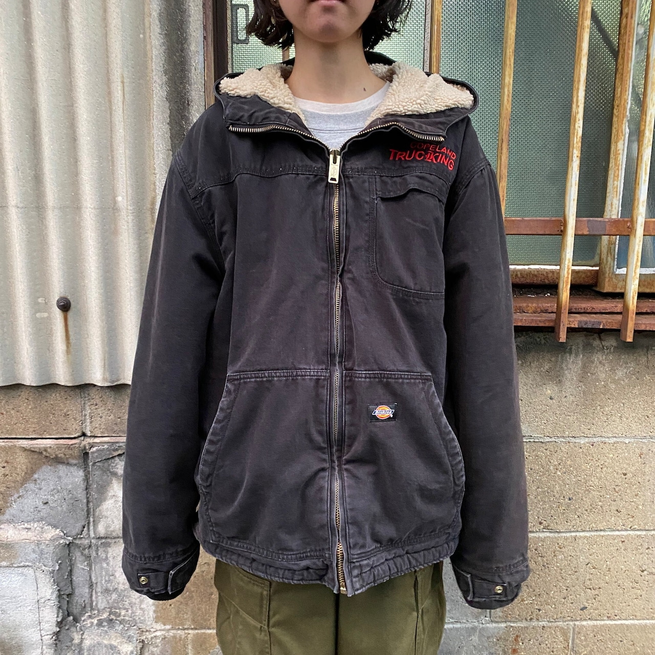 Dickies ディッキーズ ダック地 ワークジャケット メンズXL 古着 ワン 