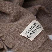 MAISON CARRÉE CASHMERE Fringe STOLE "SAND BEIGE"　