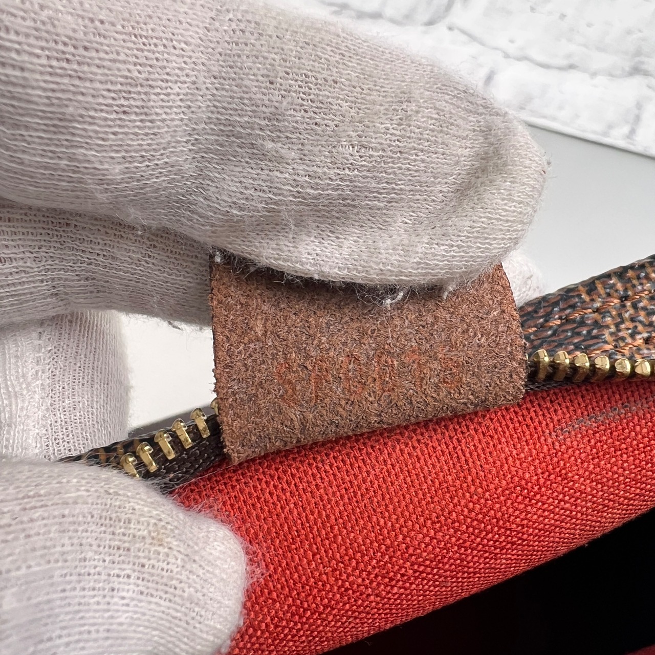 LOUIS VUITTON ヴィトン ダミエ トゥルース  レザー ハンドバッグ ブラウン A-13729