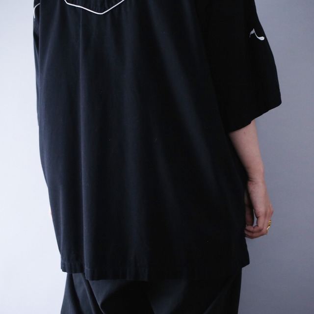 "刺繍" 360 good design over silhouette h/s western shirt