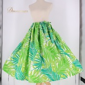 フラダンス 衣装 パウスカート グリーン系 ブルーヘブンカンパニー ハワイアンプリント 植物柄 パームリーフ BLUE HEAVEN COMPANY アロハ フラ ダンス レッスン 練習 ハワイアン リボン さわやか 鮮やか 華やか かわいい おしゃれ 上品 ホワイト系 緑 黄緑 白 パウスカート フラダンス衣装 ハワイ アロハシャツ スカート 夏リゾートビーチ カジュアル リゾートファッション パームリーフプリント ファッションアイテム 明るい色合い 大人の女性用 おしゃれなデザイン