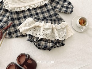 【予約/特典】valu bebe / checked cape bloomer