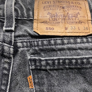 vintage 1990’s LEVI’S 550 black denim pants