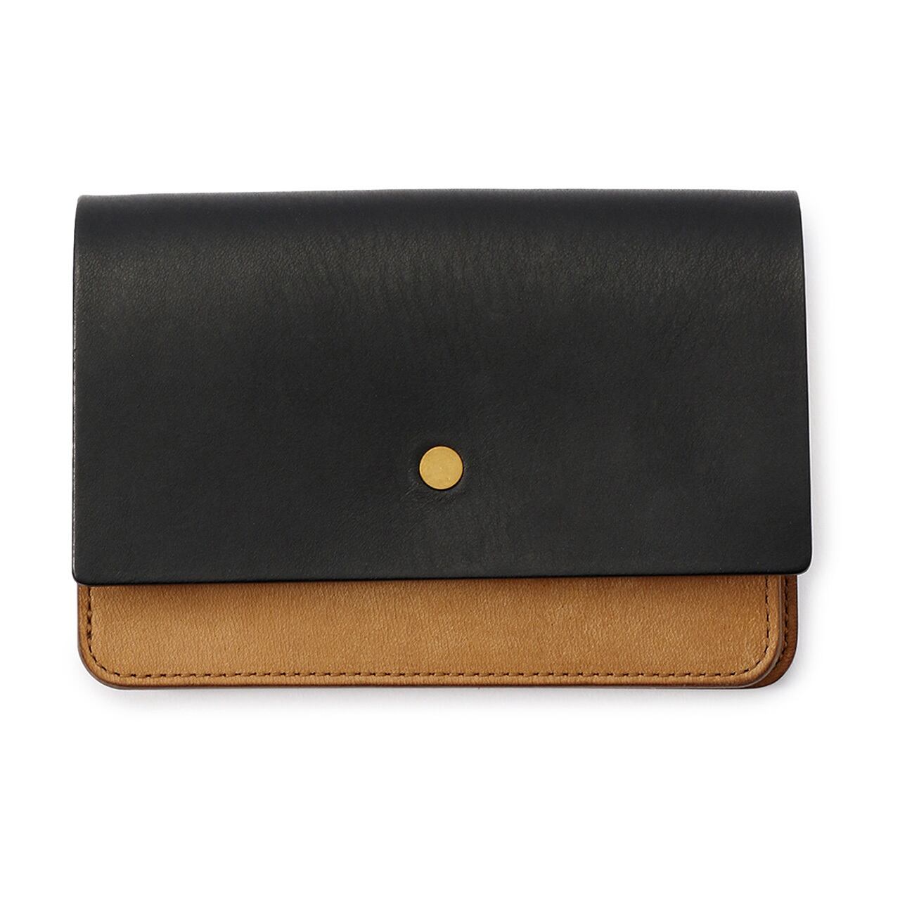 forme Hand wallet combi Liscio black | MIZU TO ABURA
