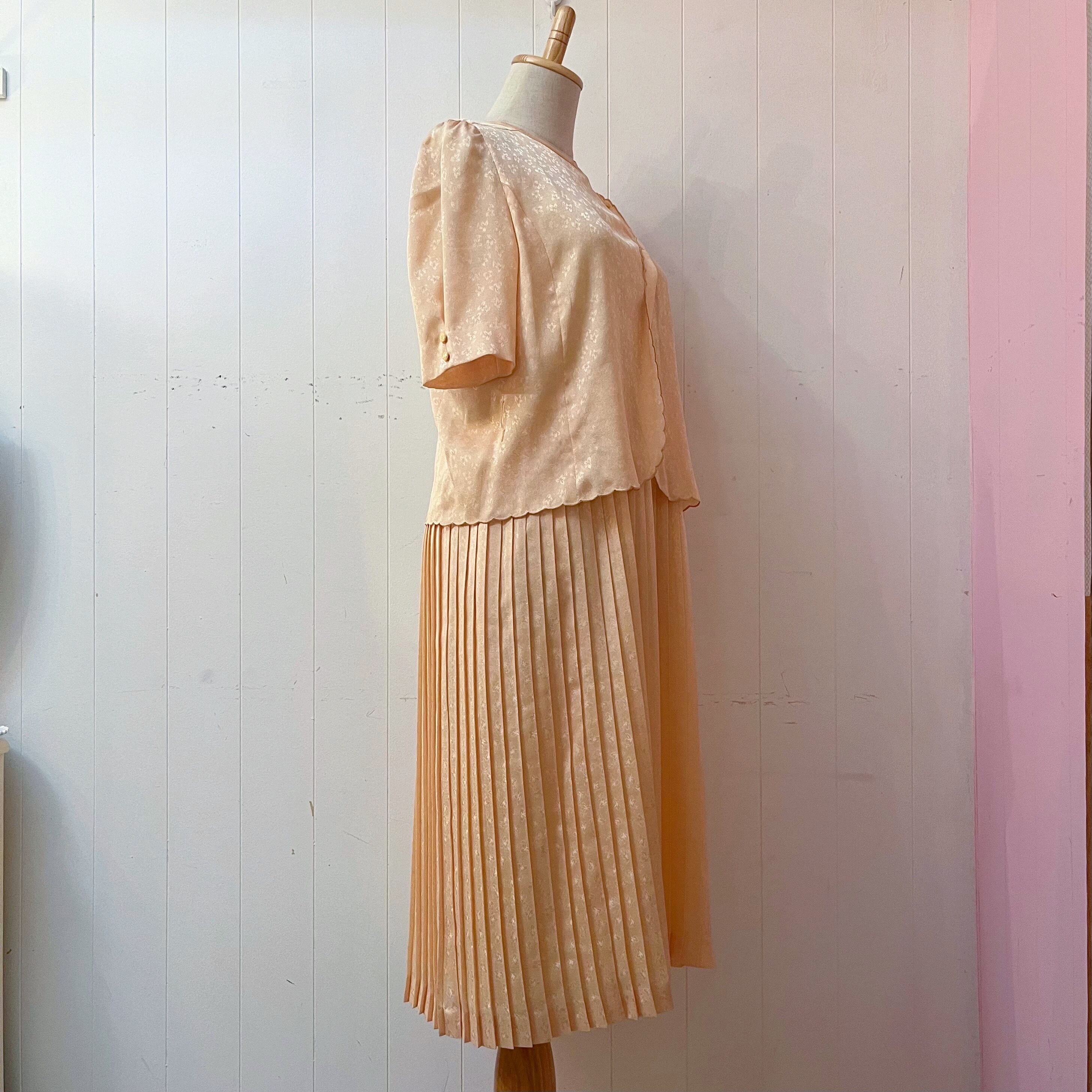 cream orange flower separate one-piece