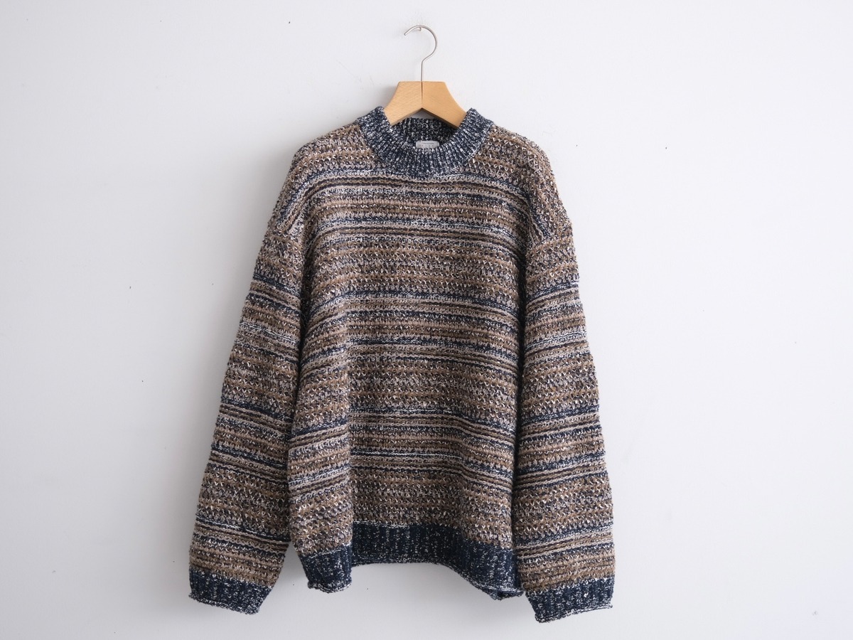 crepuscule”Multi Border Mix P/O Navy” | Lapel online store