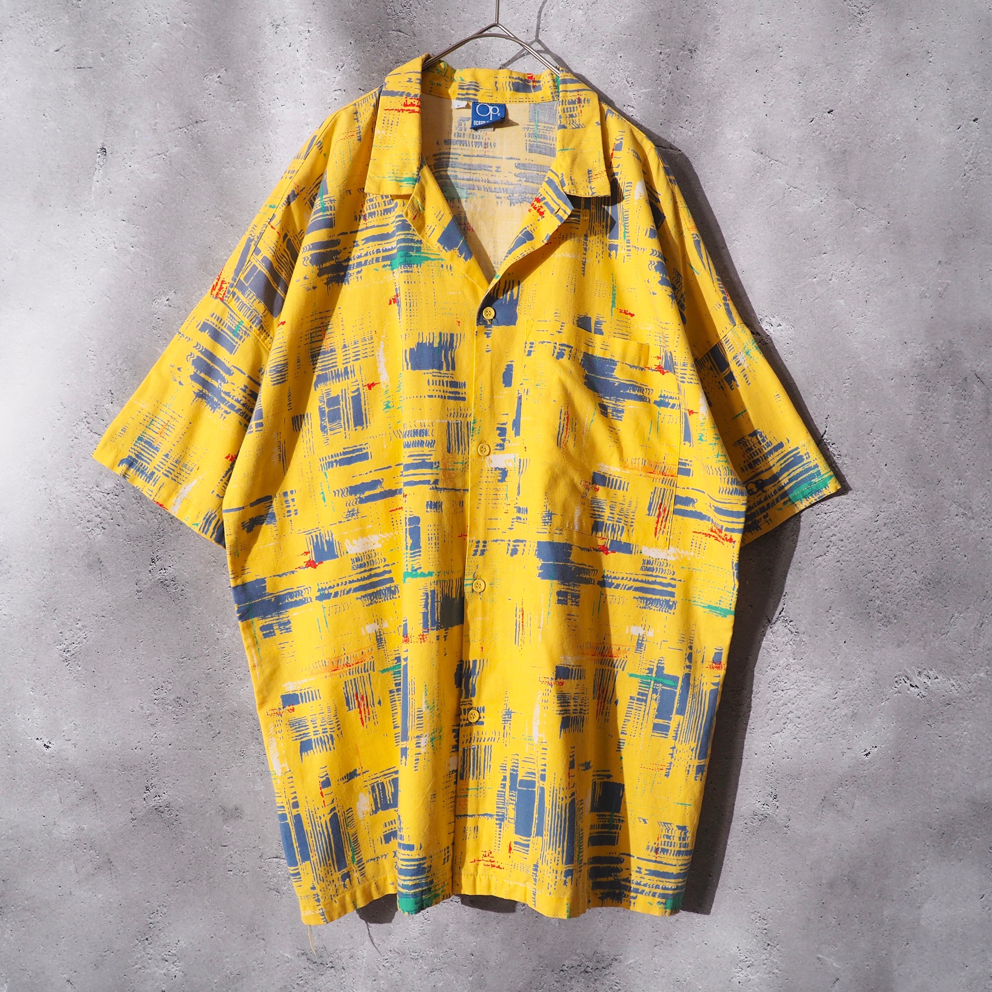 1990s ” Ocean Pacific ” Hilarious good color vintage open collar shirt