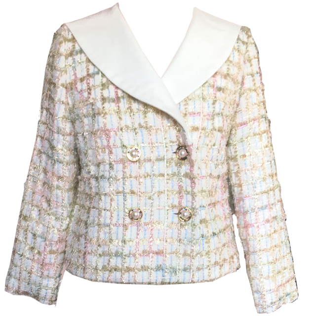 LINTON TWEED JACKET RAINBOW リントン　ツイード　ジャケット　レインボー