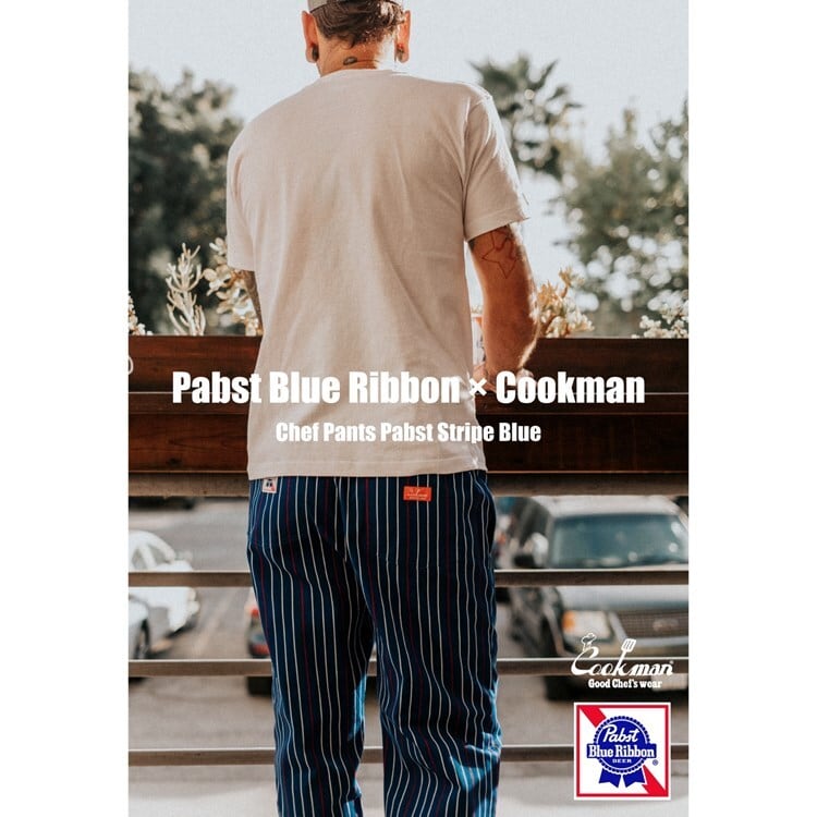 Cookman Chef Pants 「Pabst Stripe Blue」クックマン