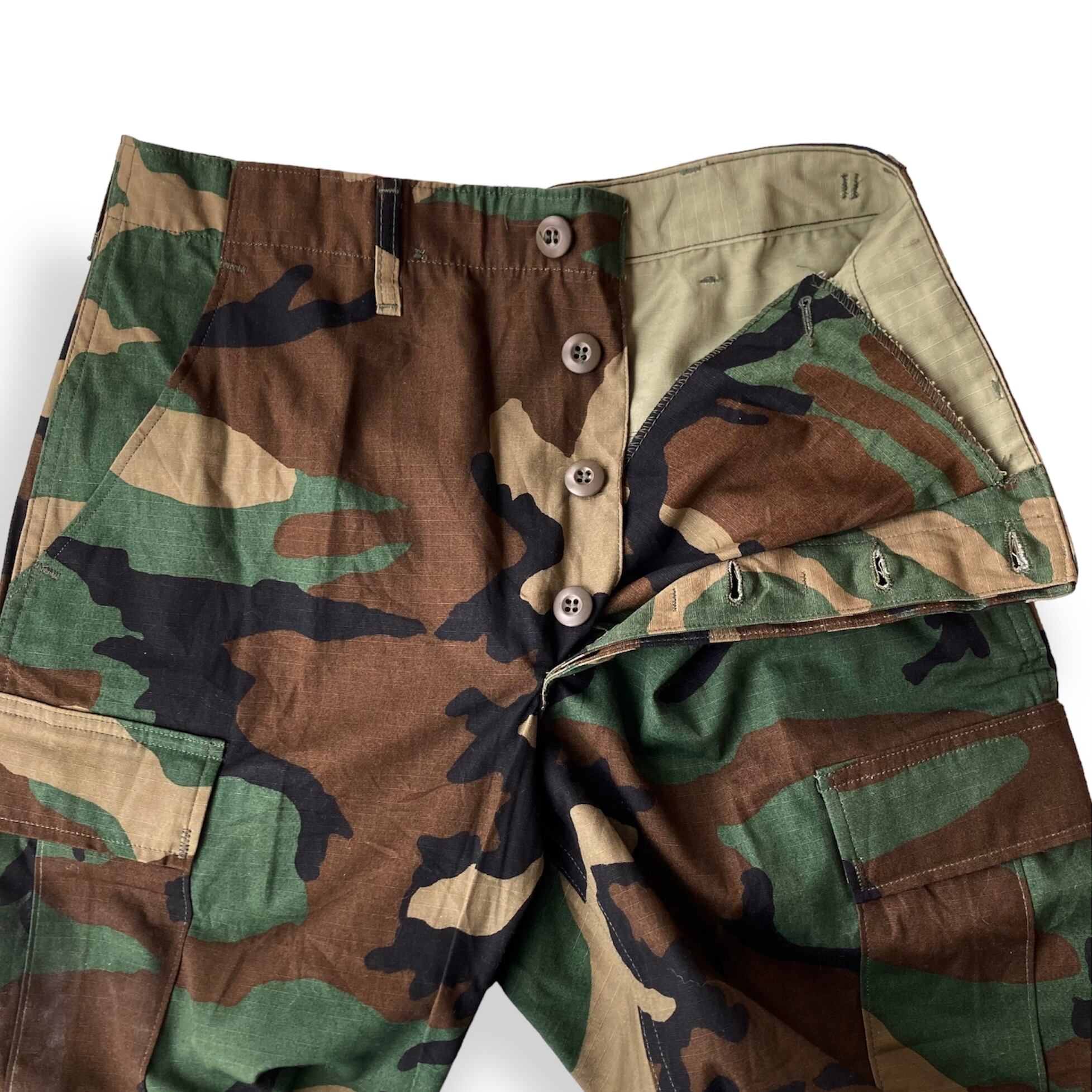 80s M81 WOODLAND CAMOUFLAGE HOT WEATHER TROUSERS | chillrobe