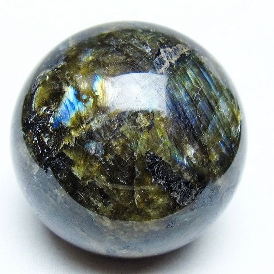 ラブラドライト 丸玉 61mm スフィア 置物 一点物 151-9102