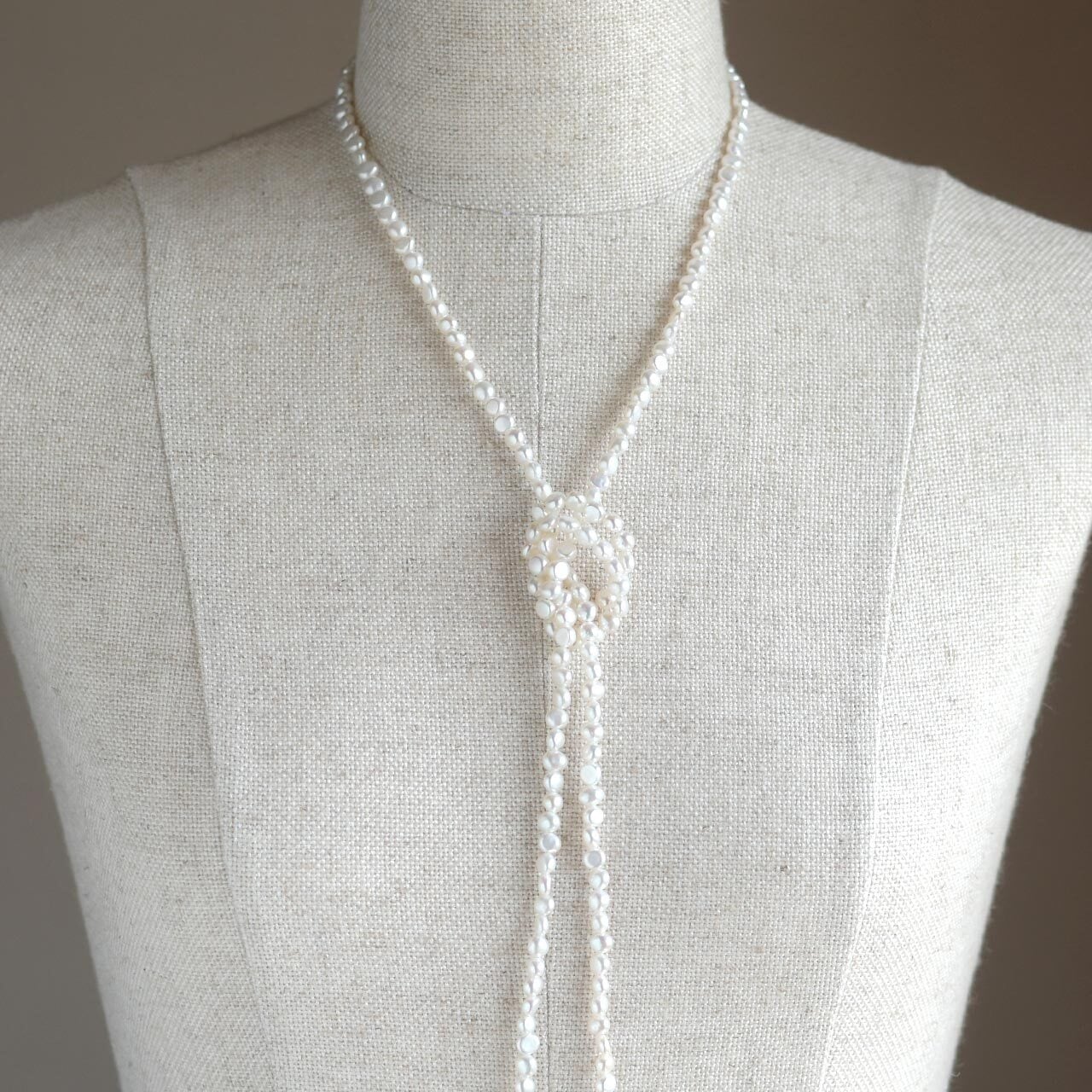 120cm ロングネックレス 淡水バロックパール / 約5.0mm 小粒パールが