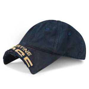 【MARTINE ROSE】CUT PEAK CAP(NAVY)