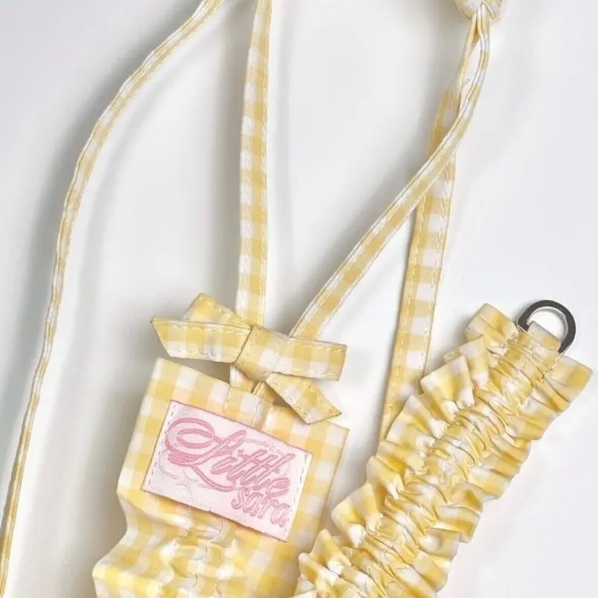 即納［littlesara］check frill leash（5color）リード | ropet