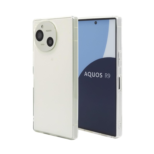 Provare AQUOS R9 SH-51E A401SH SH-M28 用 ケース 透明 シリコン 耐衝撃 軽量 カバー ストラップホール