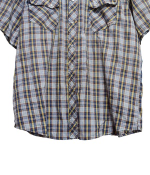Vintage 00s XL Wrangler short sleeve western shirt -Check-