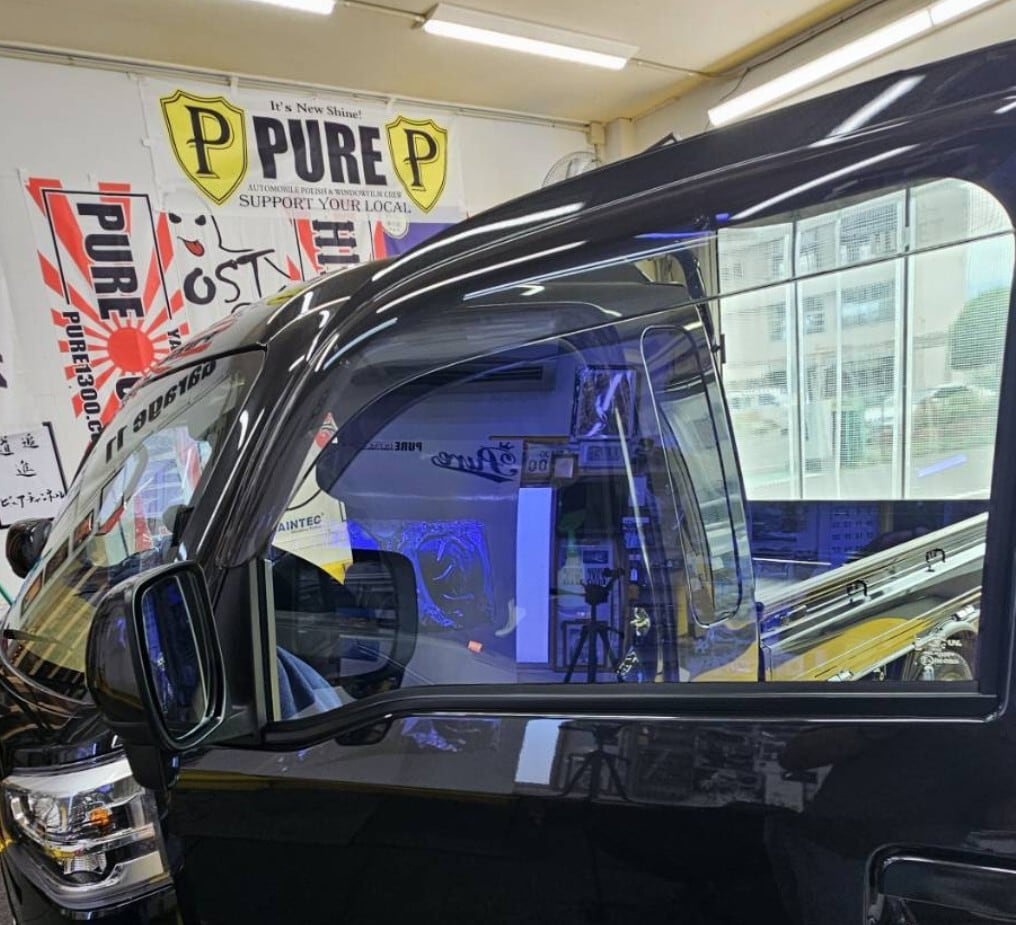 200系ハイエースドアガラス ピュアガラス90 ブレインテック ゴースト