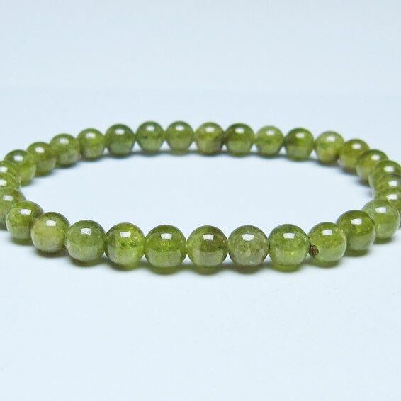 ツァボライト ブレスレット 6mm 一点物 メール便可 111-49768