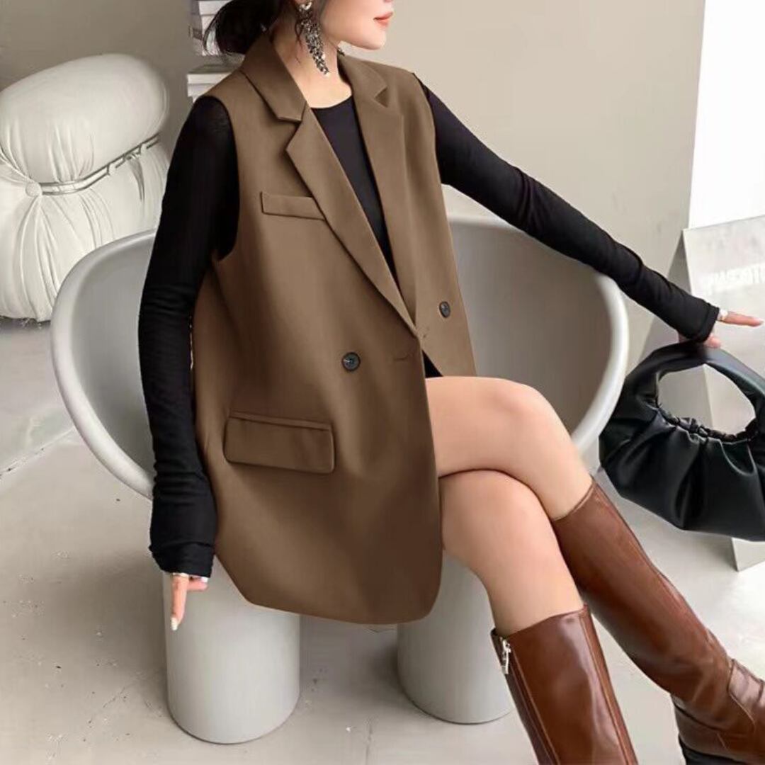 バックスリットノースリーブベストジャケット JC0053