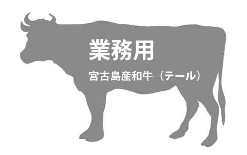 宮古牛の黒毛和牛テール【カット済／真空パック／　約1kg（煮込み・スープ用）】