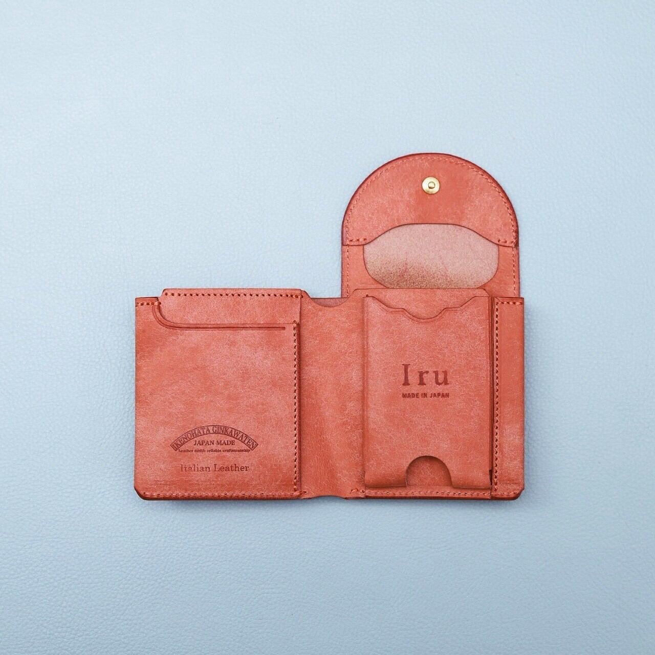 Iru×IKENOHATA GINKAWATEN】PUEBLO LEATHER GARSON WALLET AKANEIRO