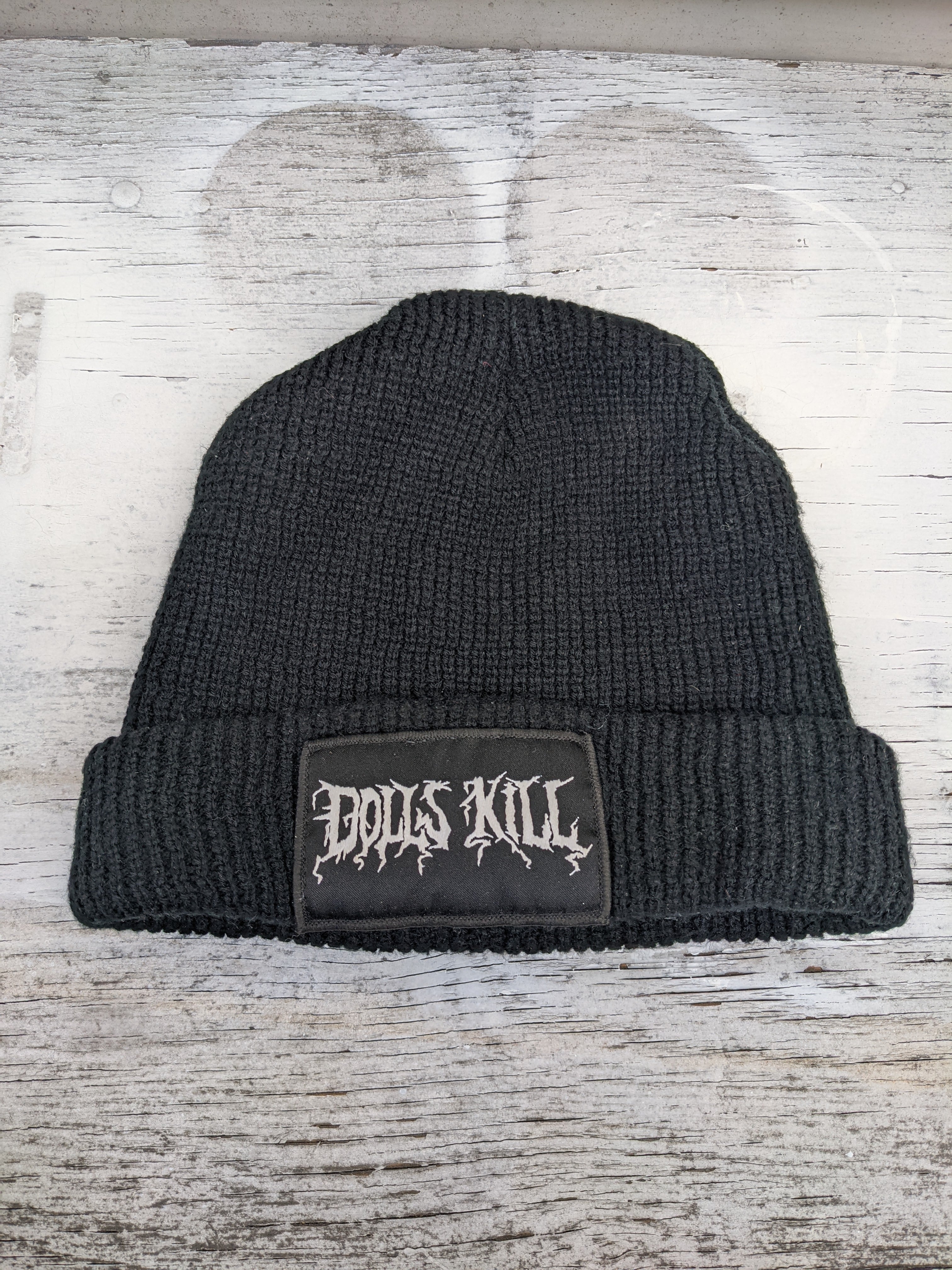 "DOLLS KILL" black beanie