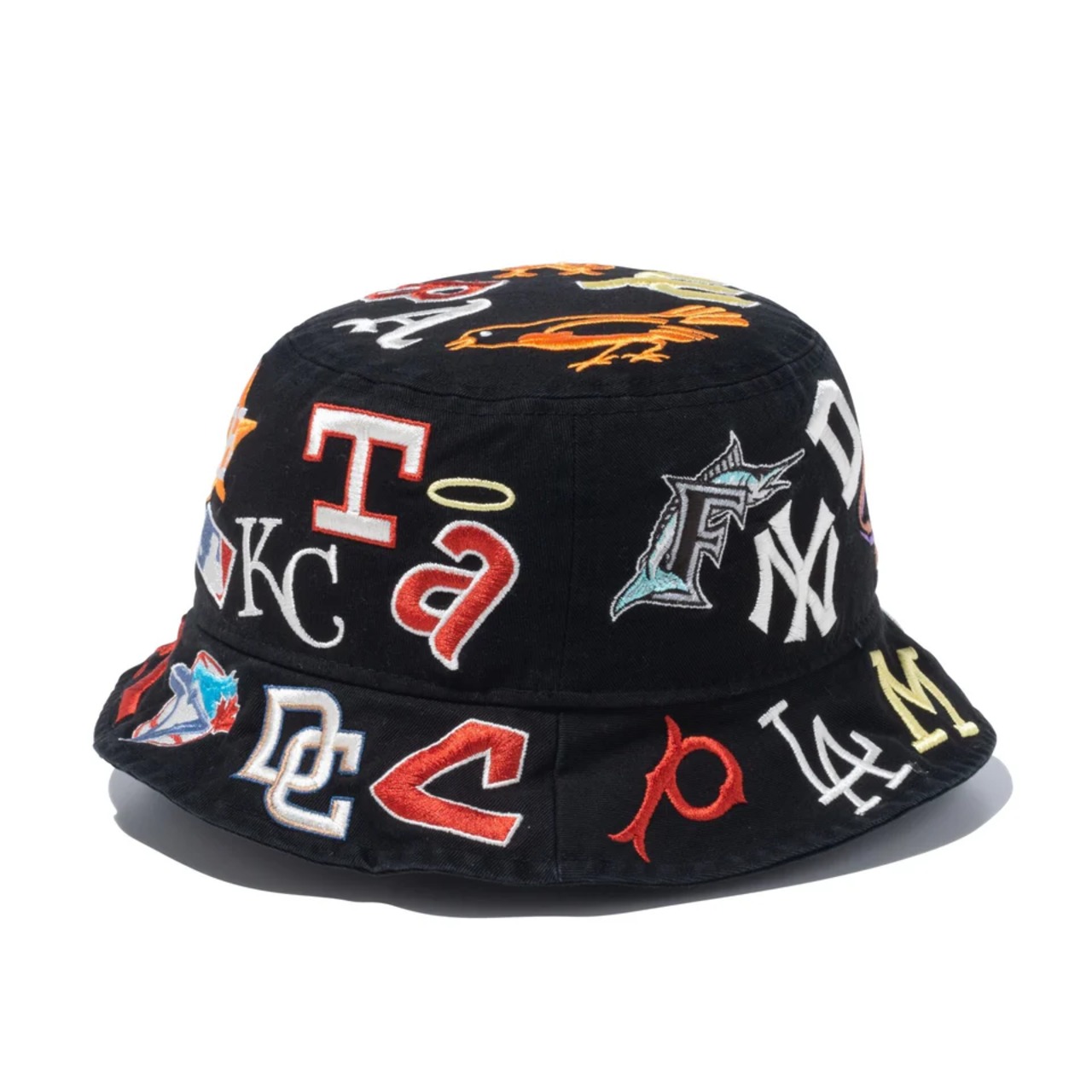 NEW ERA バケット01 Team Logo Allover MLB クーパーズタウン ブラック　国内正規品