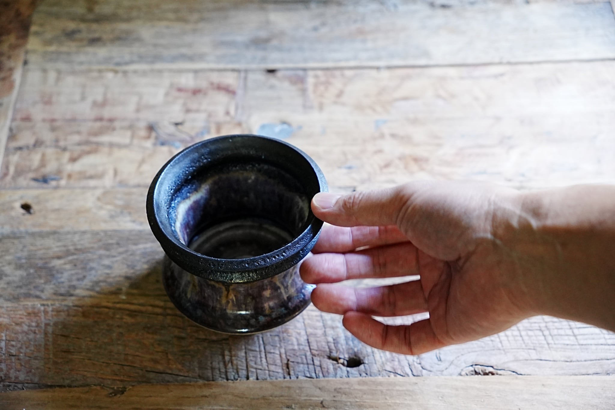 カタチ製作所 Mederu pot バレル Sサイズ Two-tone Wine 【公式通販】