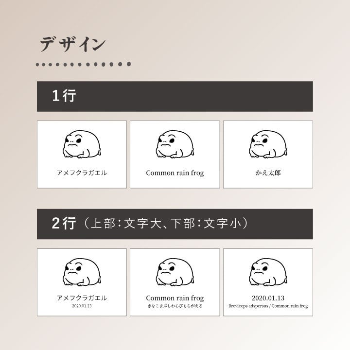 ゲージ・水槽用ネームプレート ☆トッケイヤモリのイラスト入り