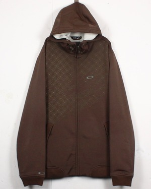 【Caka act2】"OAKLEY" Monogram Pattern Zip Up Hoodie