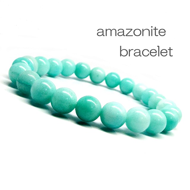 【夢を叶える希望の石】天然石シンセティック アマゾナイト ブレスレット [6mm/8mm]