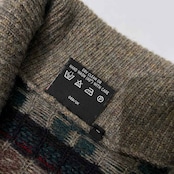 英国製 イングランド製 エスキモー eskimo KNITWEAR ショールカラー ネイティブ ウールニット ダブル カーディガン M /ビンテージ