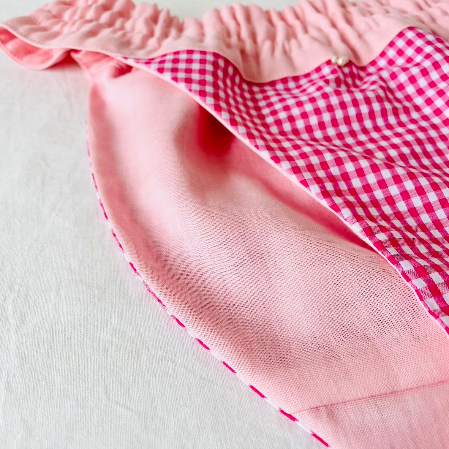 なかぽぽフンティ「Berry pink な check」