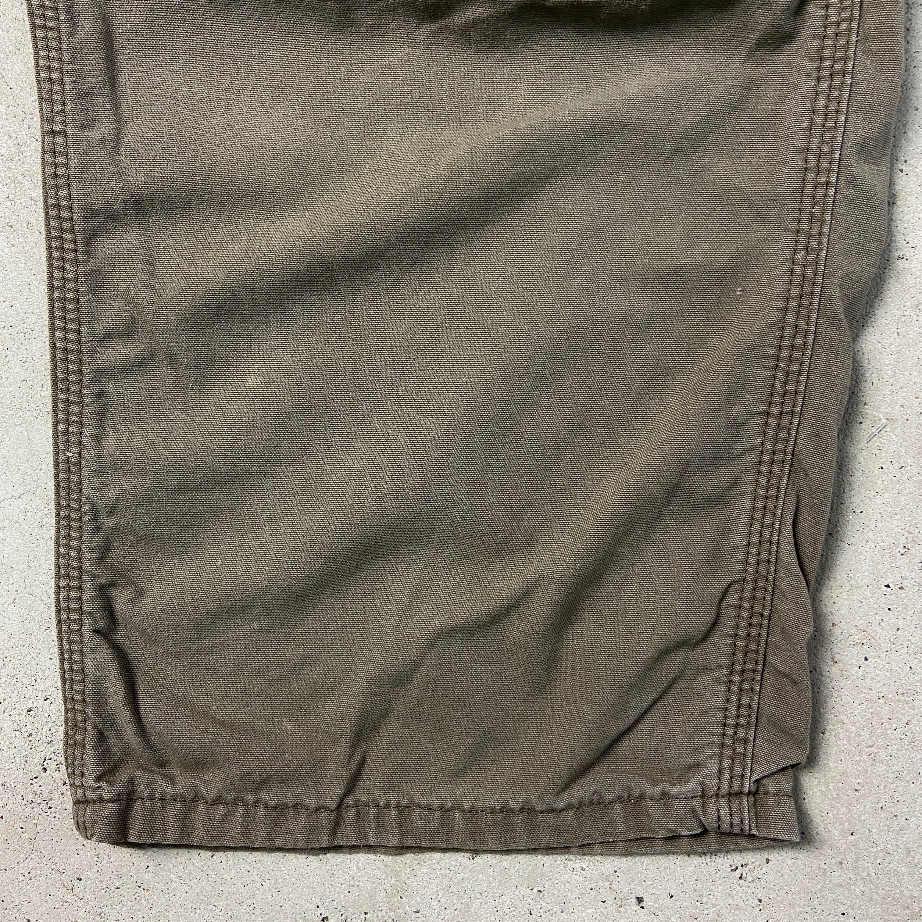 レア Carhartt ダブルニー B195 カーキ 刻印 W38 チャコール 人気ファッション - レア Carhartt ダブルニー B195 カーキ 刻印 W38