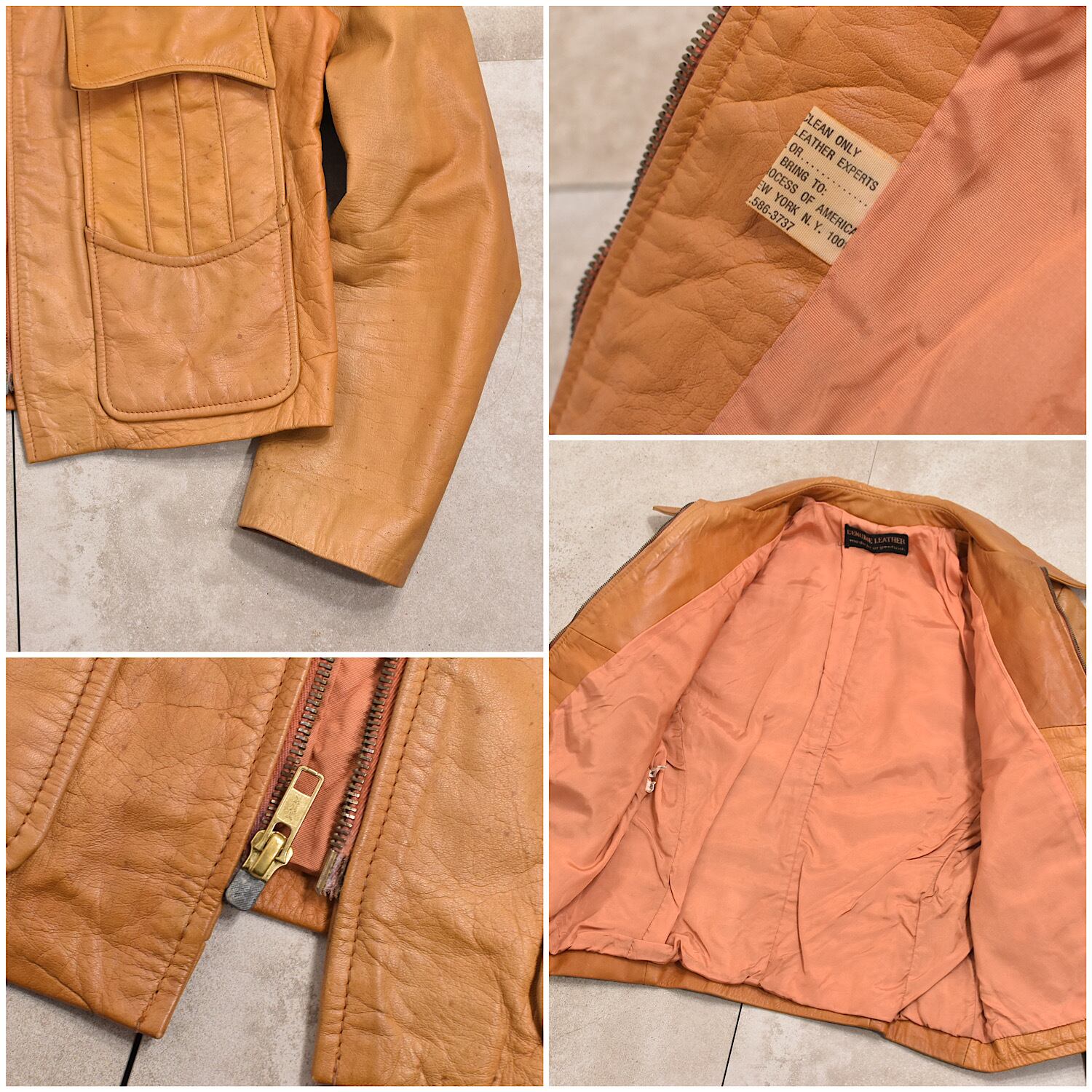 LEATHER CRAFT PROCESS 本革レザージャケット 70～80s LEATHER CRAFT PROCESS OF AMERICA leather jkt | 古着屋 grin