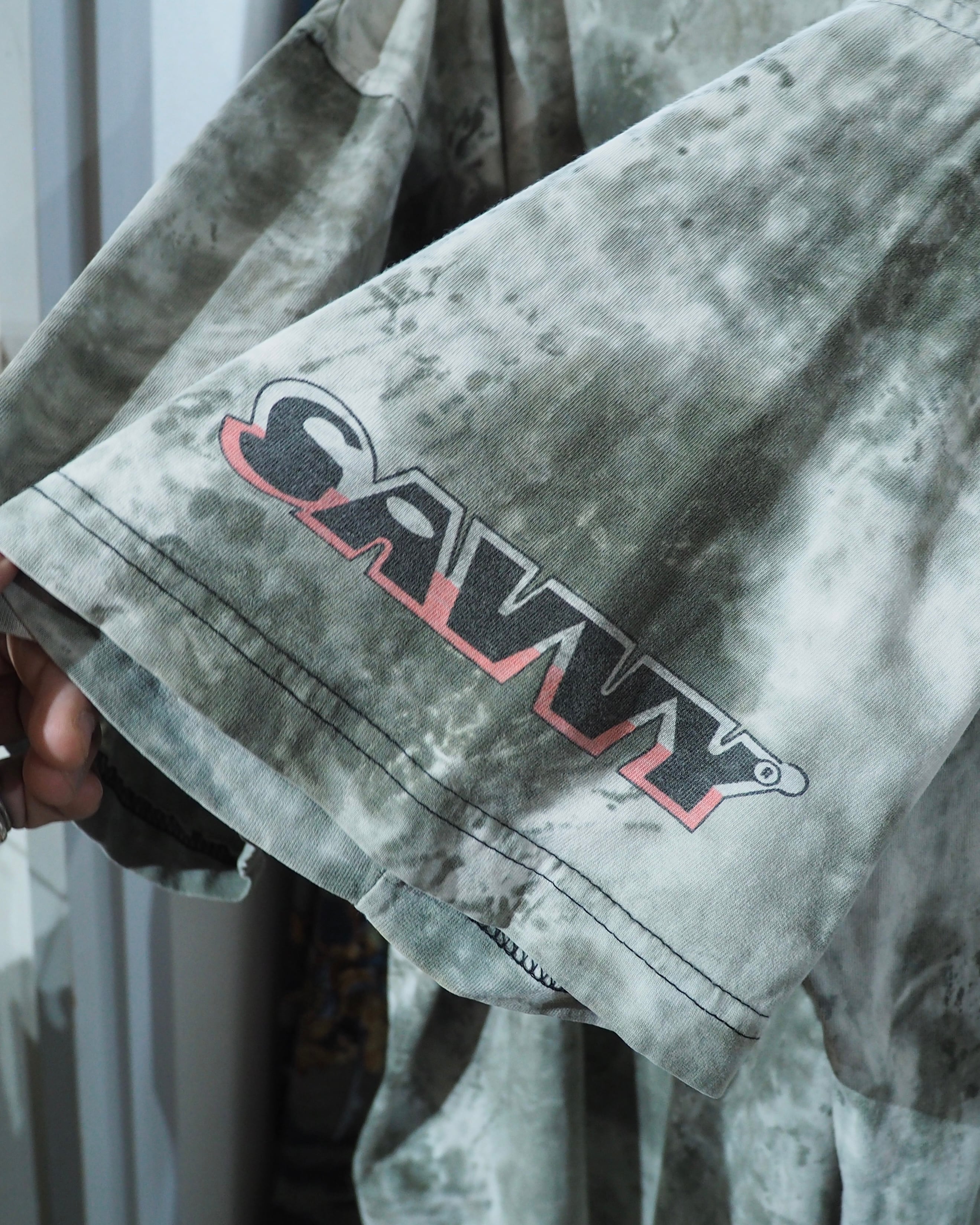 1990s ” Savvy ” Over Dyed × Logo printed vintage loose SS Tee