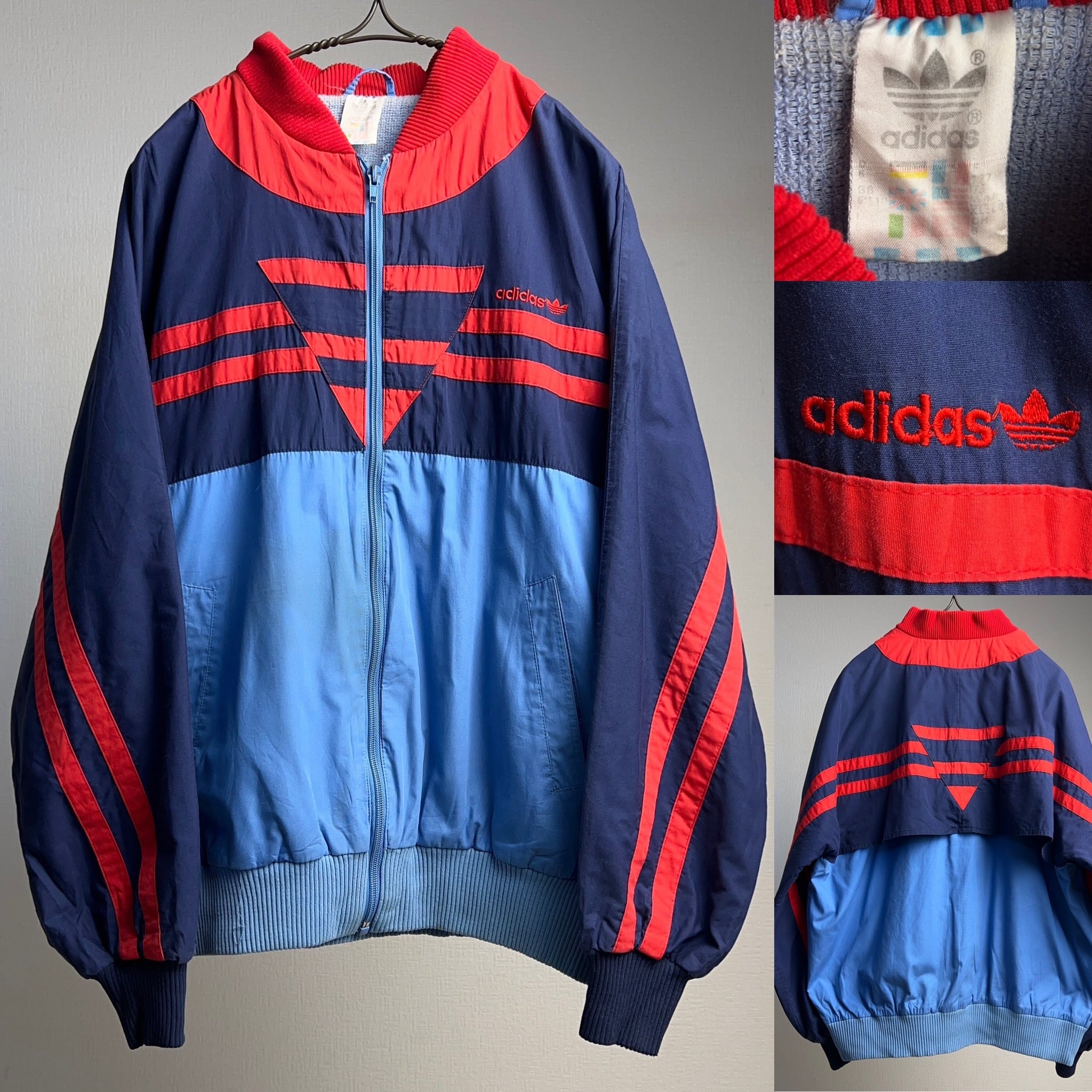 80's~90's adidas TRACK JACKET 80年代 90年代 アディダス トラックジャケット 万国旗タグ【1000A52】【送料無料】