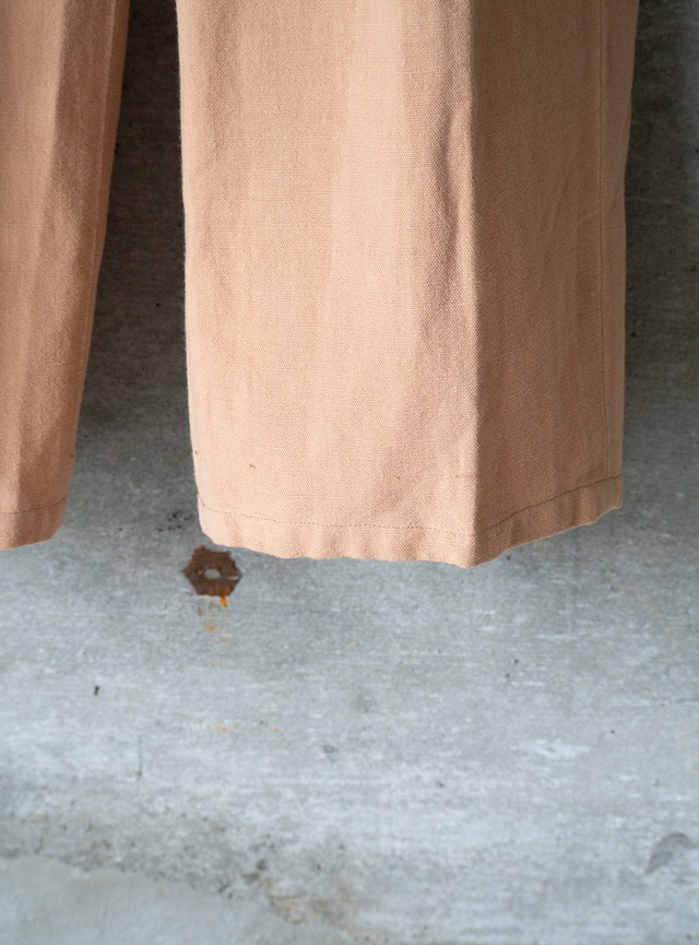 "PARK MILLER" 1990s Linen cotton 2tuck trousers