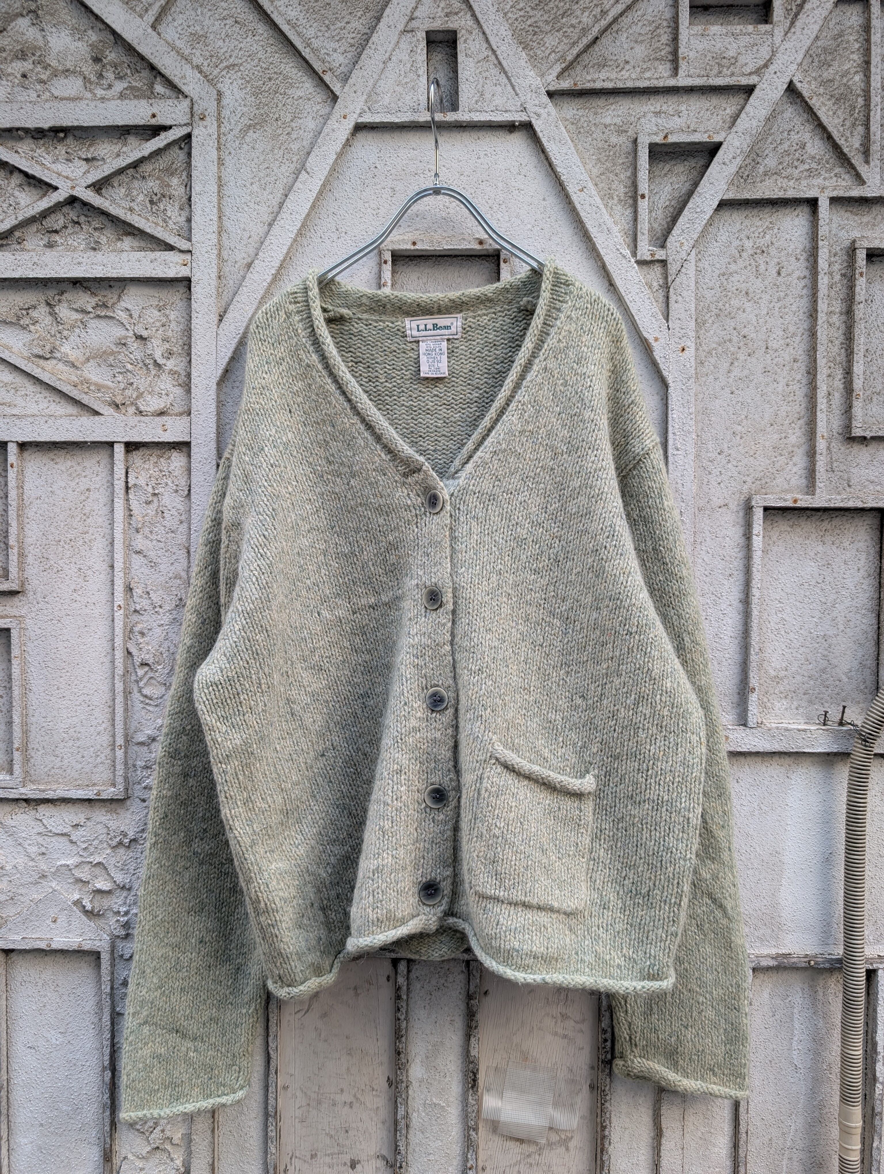 "L.L BEAN" mohair mix knit cardigan