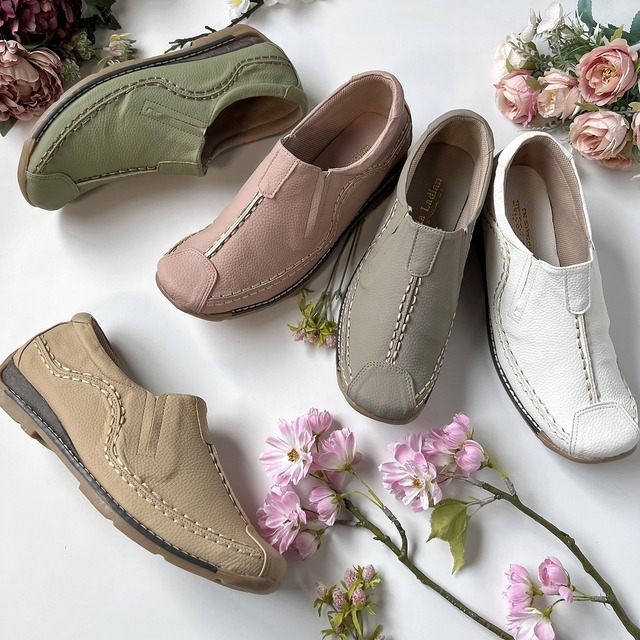 【春物限定カラー】ModaLadian スリッポン 外反母趾 痛くない　履きやすい　レディース 幅広 3E 2403